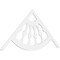 Ekena Millwork Pitch Classic Wagon Wheel Architectural Grade PVC Gable Pediment, 72"W x 33"H x 1"P (11/12) GPP072X033X100CWW - alternate 1